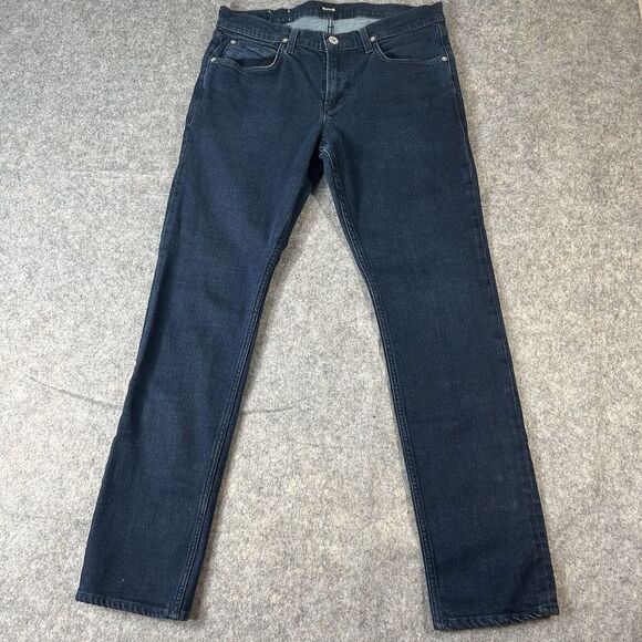 Hudson Jeans Mens 33 Blake Slim Straight Dark Wash Denim Zip Fly Stretch - Picture 1 of 11